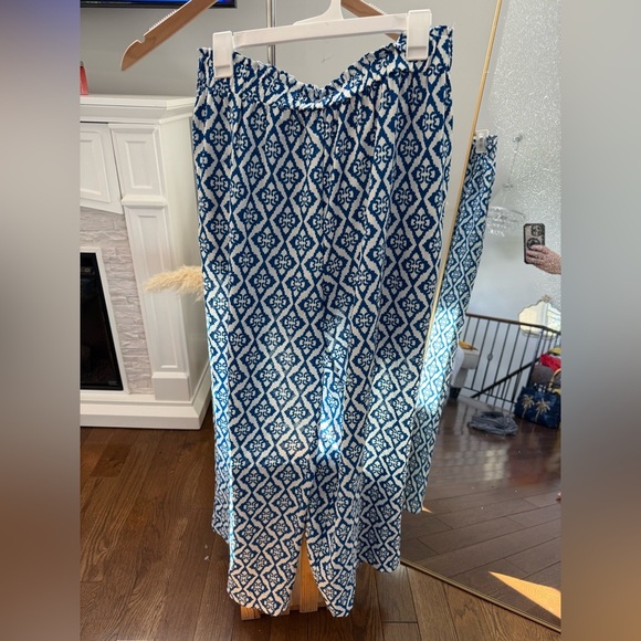 BNWT Boutique Blue  Patterned Women's pants - Picture 1 of 2